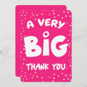 Een zeer grote dank van mij bedankkaart (Voorkant / Achterkant)