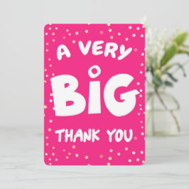 Een zeer grote dank van mij bedankkaart