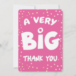 Een zeer grote dank van mij bedankkaart