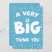 Een zeer grote dank van mij bedankkaart (Voorkant / Achterkant)