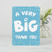Een zeer grote dank van mij bedankkaart (Staand voorkant)
