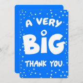 Een zeer grote dank van mij bedankkaart (Voorkant / Achterkant)