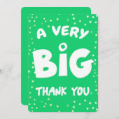 Een zeer grote dank van mij bedankkaart (Voorkant / Achterkant)