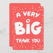 Een zeer grote dank van mij bedankkaart (Voorkant / Achterkant)