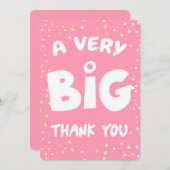 Een zeer grote dank van mij bedankkaart (Voorkant / Achterkant)