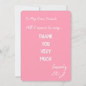 Een zeer grote dank van mij bedankkaart (Achterkant)