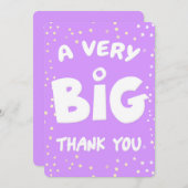 Een zeer grote dank van mij bedankkaart (Voorkant / Achterkant)