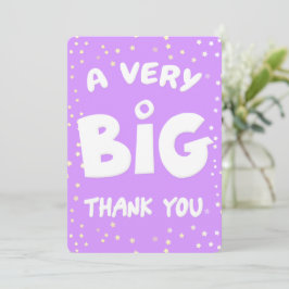 Een zeer grote dank van mij bedankkaart