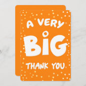 Een zeer grote dank van mij bedankkaart (Voorkant / Achterkant)
