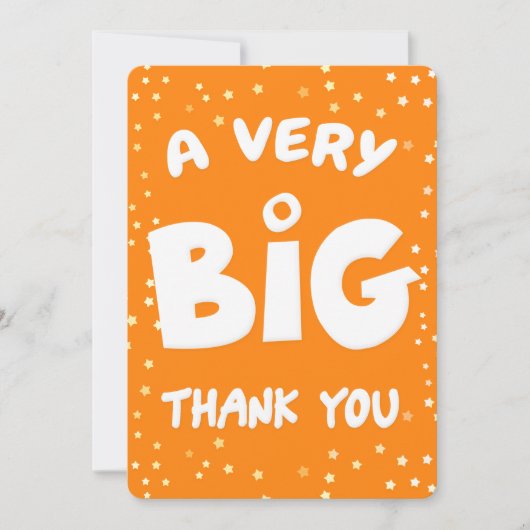 Een zeer grote dank van mij bedankkaart (Voorkant)