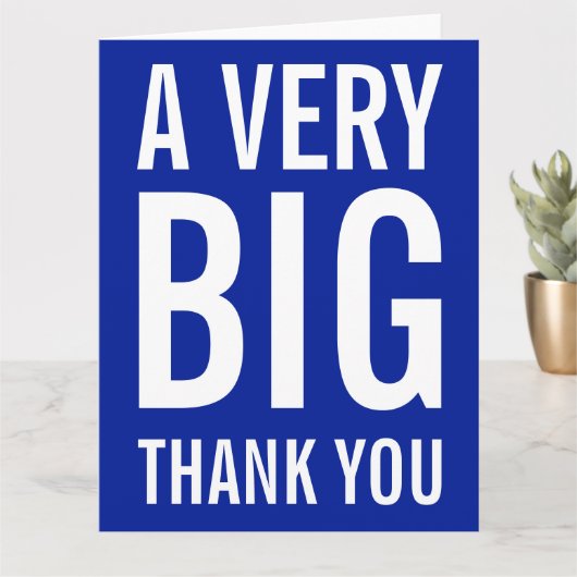 Een zeer grote dank voor je kaart (Kleine Plant)