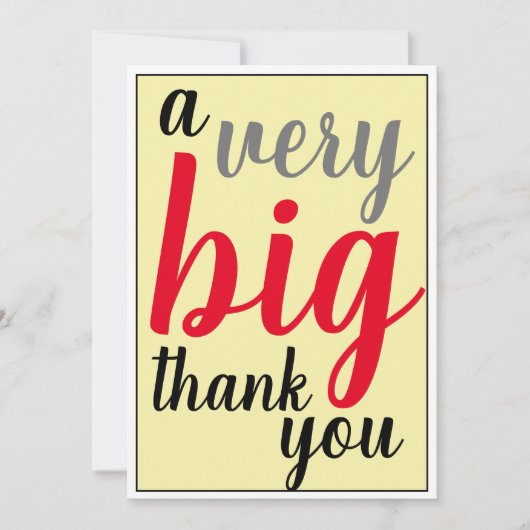 Een zeer grote dank voor uw Kantoor Bedankkaart (Voorkant)