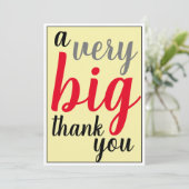 Een zeer grote dank voor uw Kantoor Bedankkaart (Staand voorkant)
