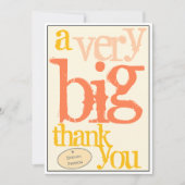 Een zeer grote dank voor uw speciale waardering vo bedankkaart (Voorkant)
