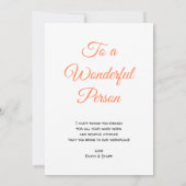 Een zeer grote dank voor uw speciale waardering vo bedankkaart (Achterkant)