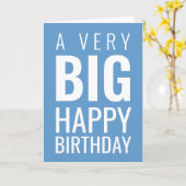 Een zeer grote gelukkige verjaardag modern | Blauw Kaart (Gele Bloem)