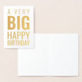 Een zeer grote gelukkige verjaardag modern folie kaarten (Display)