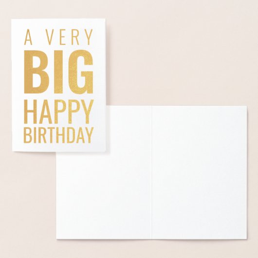 Een zeer grote gelukkige verjaardag modern folie kaarten (Display)