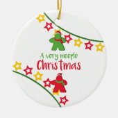 Een zeer handige kerstkaart gamer keramisch ornament (Voorkant)