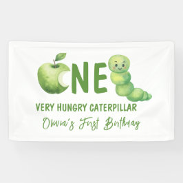 Eén zeer hongerige rups eerste verjaardagsfeestje spandoek