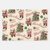 Een zeer intage kerstmis inpakpapier vel (Voorkant 3)