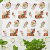 Een zeer intage kerstmis theedoek (Gevouwen)
