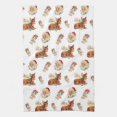 Een zeer intage kerstmis theedoek (Verticaal)