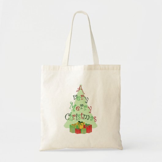 Een zeer kerstboom en cadeaus tote bag (Voorkant)