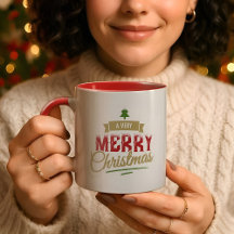 Een zeer kerstmis moderne feestdag familienaam
