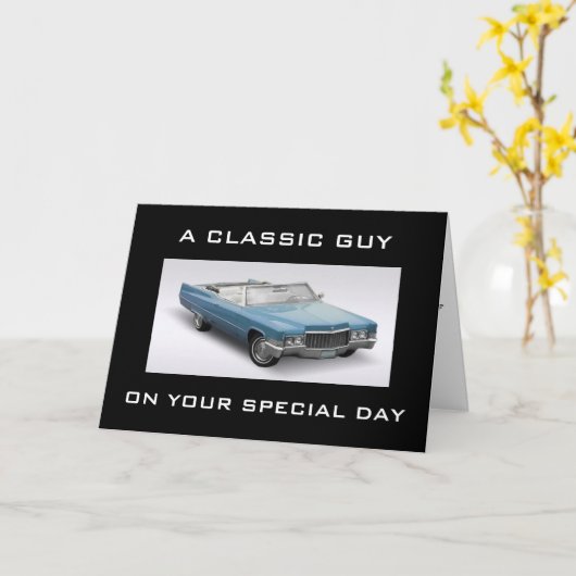 EEN ZEER ***KLASSIEKE *** JONGEN OP UW *VERJAARDAG KAART (Gele Bloem)