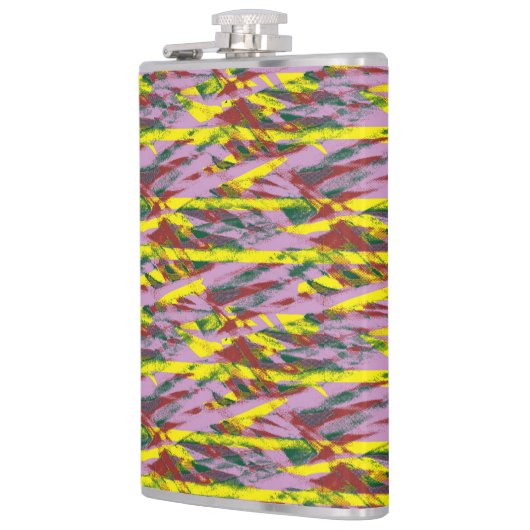 Een zeer kleurrijk patroon met veel verschillende  heupfles (Links)