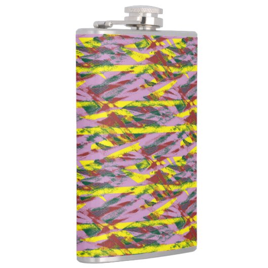 Een zeer kleurrijk patroon met veel verschillende  heupfles (Rechts)