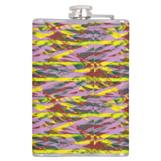 Een zeer kleurrijk patroon met veel verschillende  heupfles (Achterkant)