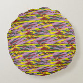 Een zeer kleurrijk patroon met veel verschillende  rond kussen (Achterkant)