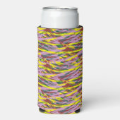 Een zeer kleurrijk patroon met veel verschillende  seltzer blikjeskoeler (Seltzer Voorkant)