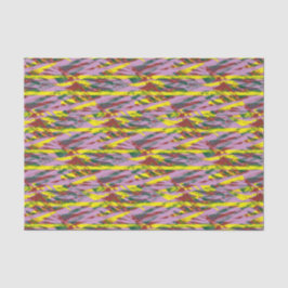 Een zeer kleurrijk patroon met veel verschillende tissuepapier