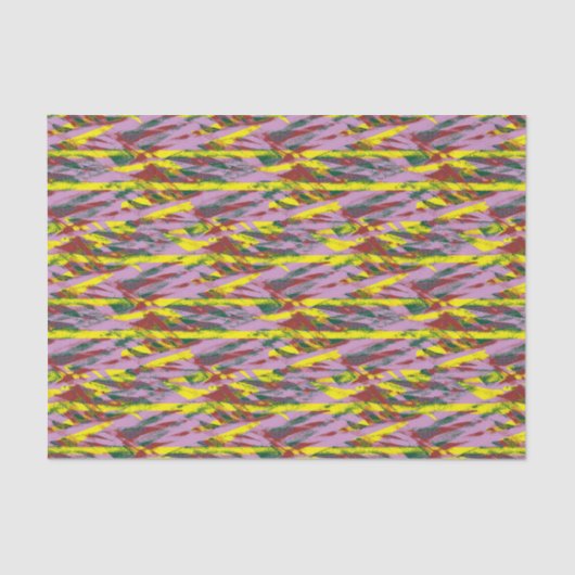 Een zeer kleurrijk patroon met veel verschillende  tissuepapier (Voorkant)