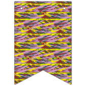 Een zeer kleurrijk patroon met veel verschillende  vlaggetjes (Eerste vlag)