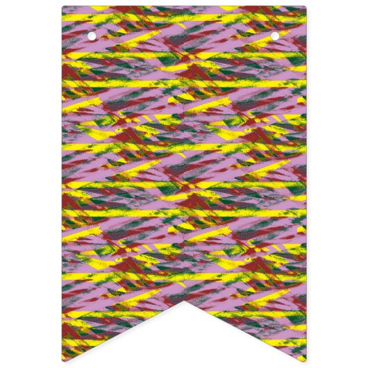 Een zeer kleurrijk patroon met veel verschillende  vlaggetjes (Eerste vlag)