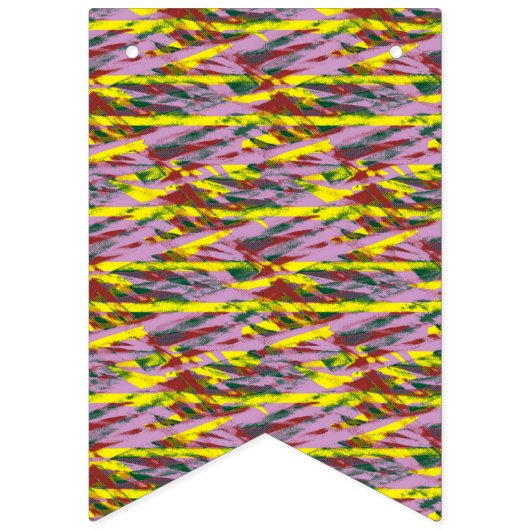 Een zeer kleurrijk patroon met veel verschillende vlaggetjes (Derde vlag)