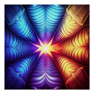 Een zeer kleurrijke Lyapunov fractal Perfect Poster