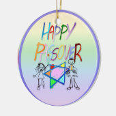 Een zeer kleurrijke passeerversiering keramisch ornament (Links)