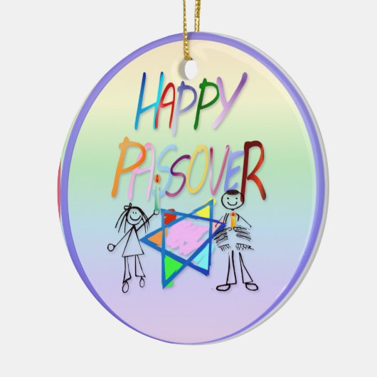 Een zeer kleurrijke passeerversiering keramisch ornament (Links)