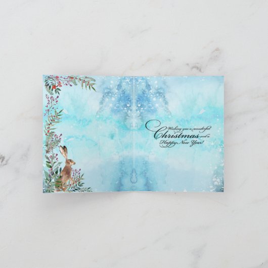 Een zeer konijnlijke kerst Kaart (Binnen)
