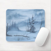 Een zeer koude wintermousepad muismat (Met muis)