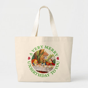 EEN ZEER MERRY UNBIRTHDAY VOOR U! GROTE TOTE BAG