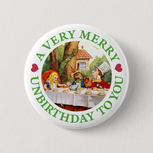 EEN ZEER MERRY UNBIRTHDAY VOOR U! RONDE BUTTON 5,7 CM (Voorkant)
