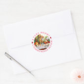 EEN ZEER MERRY UNBIRTHDAY VOOR U! RONDE STICKER (Envelop)