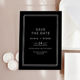 Een zeer moderne chique bruiloft Save the Date Acryl Uitnodigingen