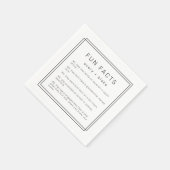Een zeer moderne minimalistische fun fact wedding servet (Hoek)
